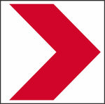 Sharp Curve Left or right Chevron road sign (W405 or W406)
