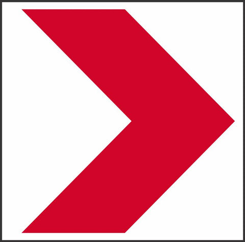 Sharp Curve Left or right Chevron road sign (W405 or W406)