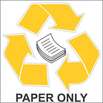 Recycle paper only safety sign (REC001)