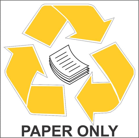 Recycle paper only safety sign (REC001)