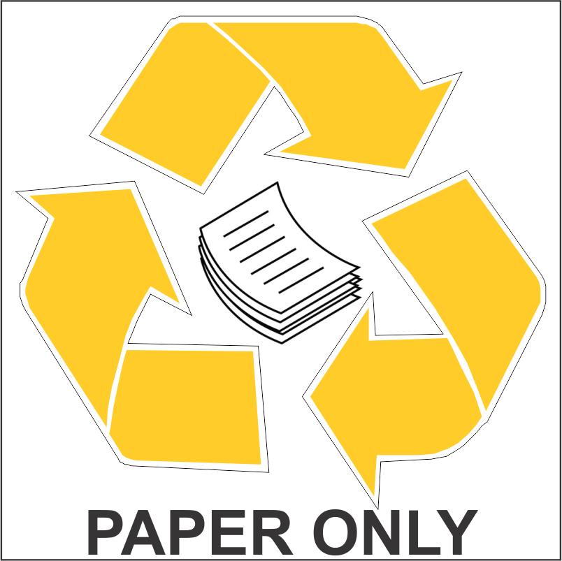 Recycle paper only safety sign (REC001) | Safety Sign Online