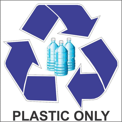 Recycle plastic only safety sign (REC002)