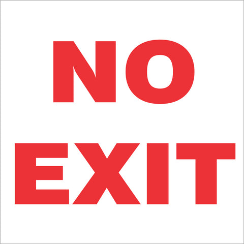 No Exit safety sign (M122)