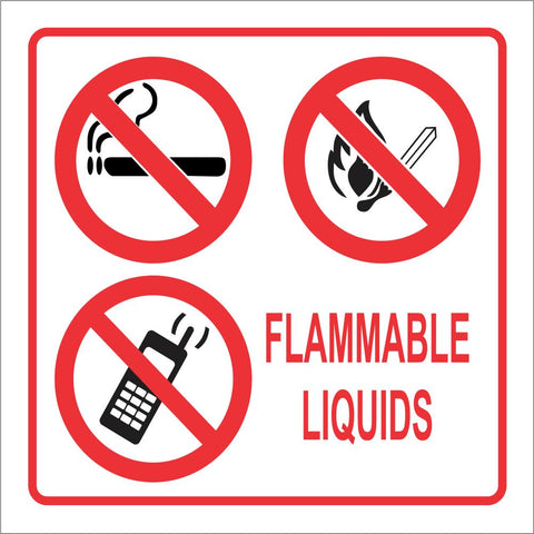 Flammable liquids safety sign (M116)