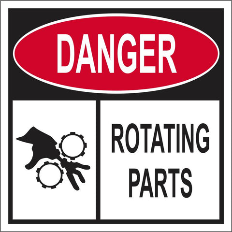 Danger : Beware of Rotating parts safety sign (M204)