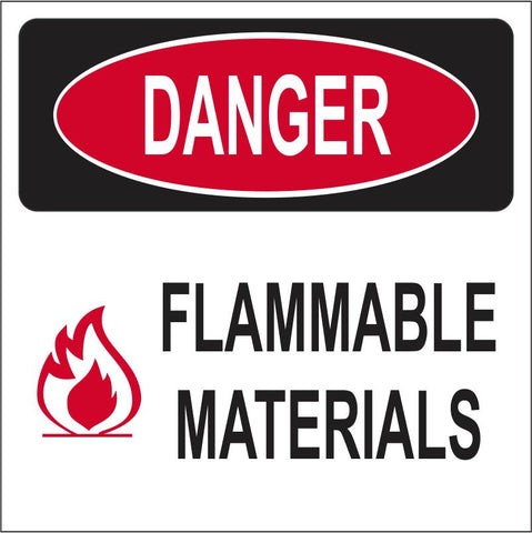 Danger : Flammable Materials safety sign (M205)