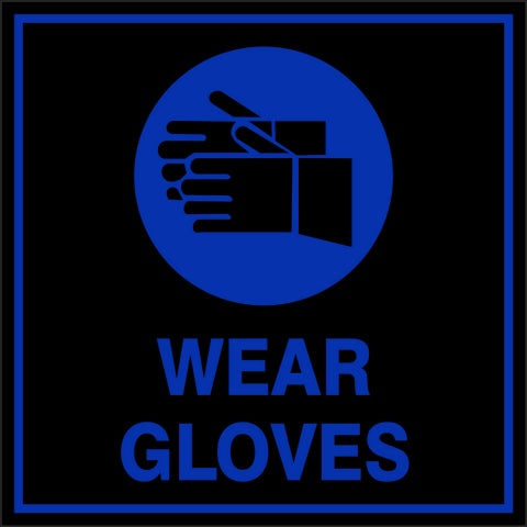 Wear Gloves safety sign (M12)