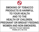 Smoking of Tobacco is harmful safety sign (M143)
