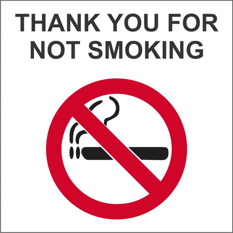 Thank you for not smoking safety sign (M144)
