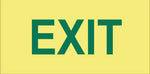SABS Exit (Green) photoluminescent safety sign. (E6A)