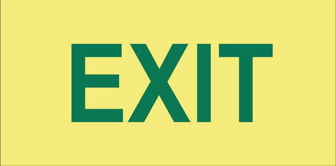SABS Exit (Green) photoluminescent safety sign. (E6A)