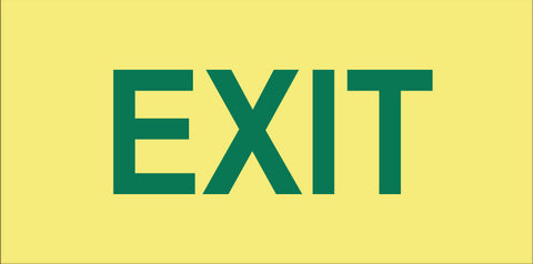 SABS Green Exit photoluminescent safety sign. (E6 A)