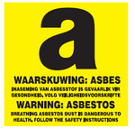 Warning Asbestos (2 lang) safety sign (H11)