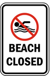 Beach closed safety sign (BR01)