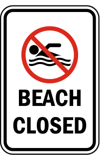 Beach closed safety sign  (BR01)