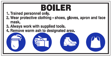 Boiler safety sign (FM5)