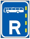 Bus Lane Reservation road sign (R302)