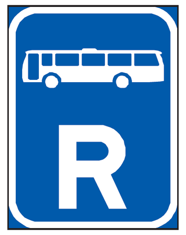 Bus reservation road sign (R301)