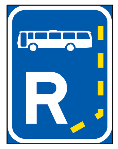 Bus Lane Reservation road sign (R303)