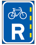 Bicycle Lane Reservation road sign (R303)
