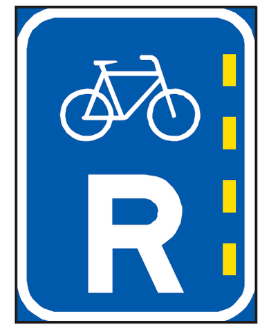 Bicycle Lane Reservation road sign (R303)