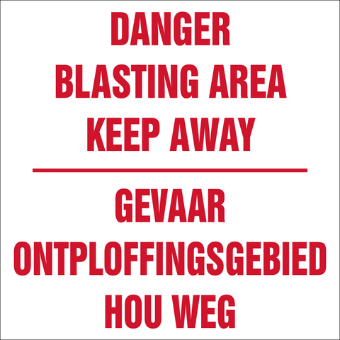 Danger Blasting area safety sign (C3)