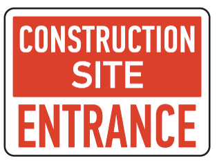 Construction site : Entrance safety sign (C82)