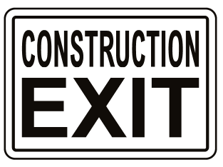 Construction : Exit safety sign (C95)
