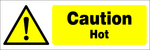 Caution hot safety sign (CAT10)