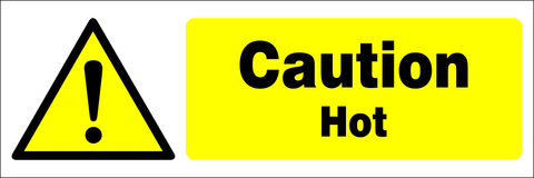Caution : hot safety sign (CAT10)