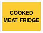 Cooked meat fridge safety sign (CAT15)