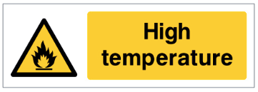 High temp. safety sign (CAT26)