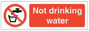 Not drinking water safety sign (CAT33)