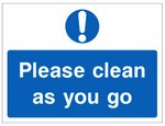 Please clean safety sign (CAT38)