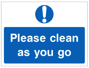 Please clean safety sign (CAT38)