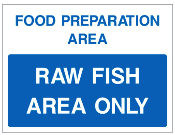 Food preparation area safety sign (CAT43)