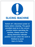 Slicing machine safety sign (CAT47)