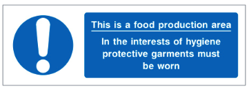 Food production safety sign (CAT51)