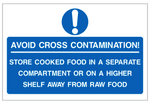Avoid cross contamination safety sign (CAT5)
