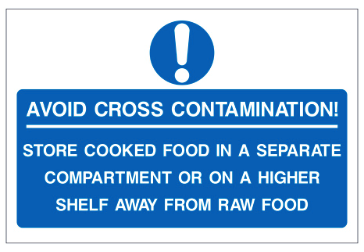 Avoid cross contamination safety sign (CAT5)