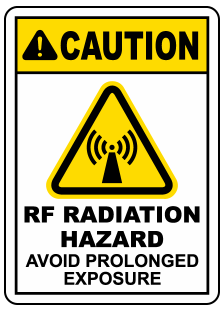 Caution : RF Radiation safety sign (CAU106)