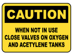 Caution : When not in use safety sign (CAU025)