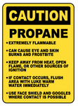 Caution propane safety sign (CAU027)
