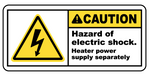 Caution Hazard of electric shock safety sign (CAU047)