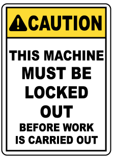 Caution : This machine safety sign (CAU071)