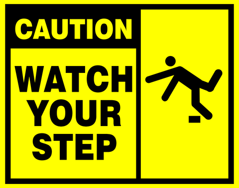 Caution : Watch your step safety sign (CAU079 A)