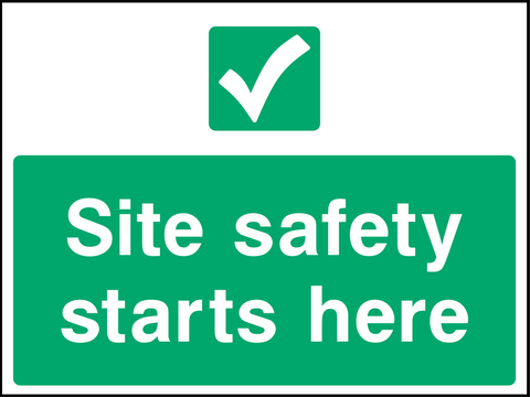Site safety starts here safety sign (CONS0007)