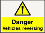Danger : Vehicles reversing safety sign (CONS0097)