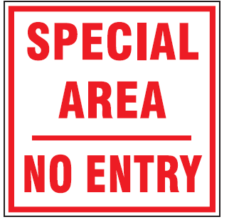 Special area no entry safety sign (MI5)