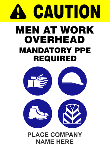 Caution : Men at work safety sign (CAU02)